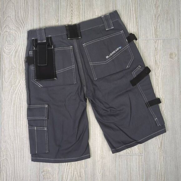 Bluewear Rough Workwear Mens 46 Cargo Shorts Gray Pockets 100% Cotton NWT - Picture 2 of 10